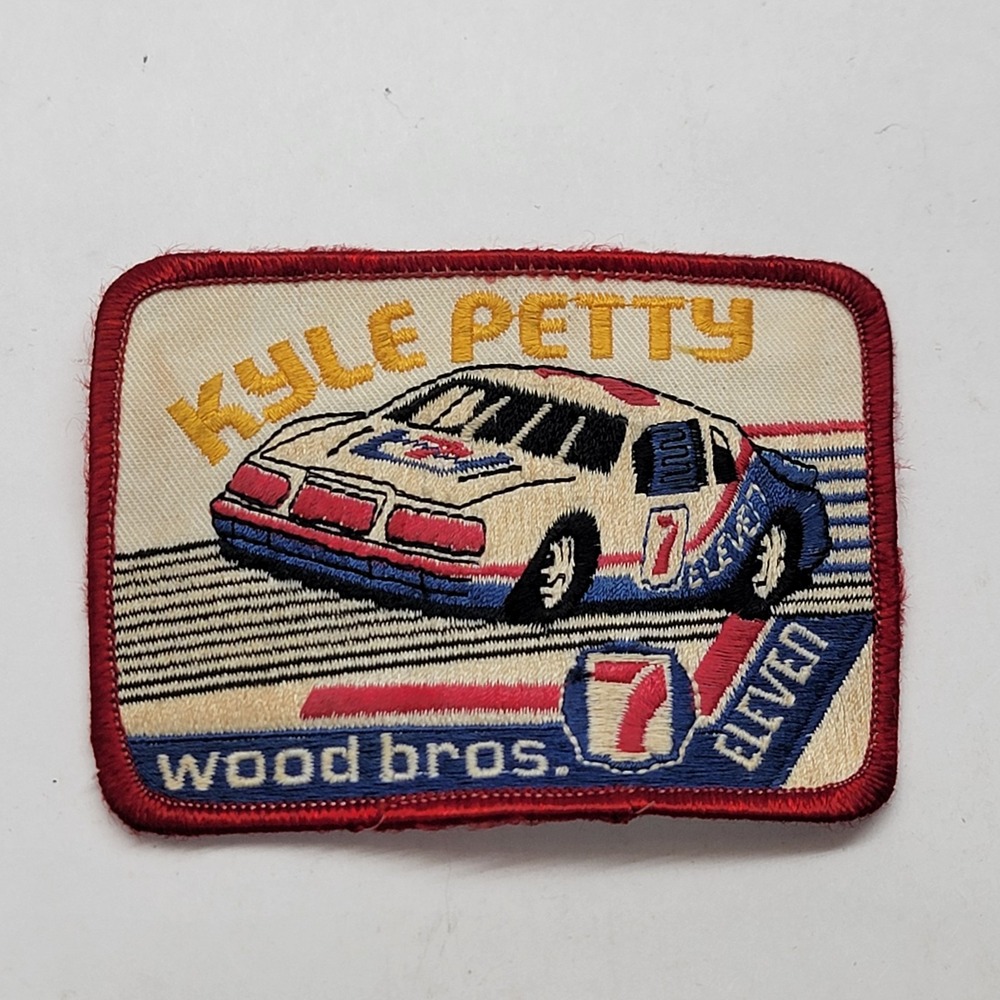Vintage 80's Kyle Petty 7 Eleven Wood‎ Brothers Racing Team Patch RARE 3" X 4"